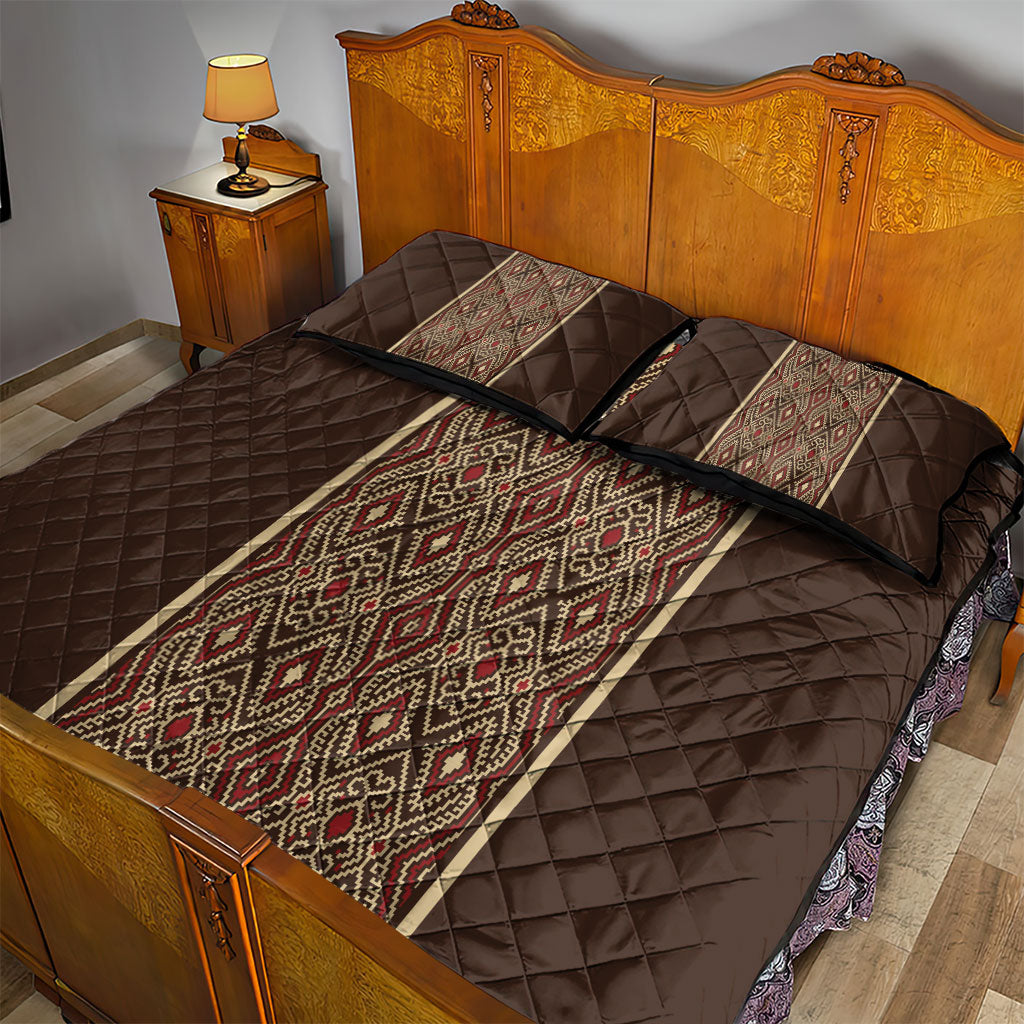Mabuhay Philippines Festival Quilt Bed Set Tnalak Modern Filipiniana Inspired