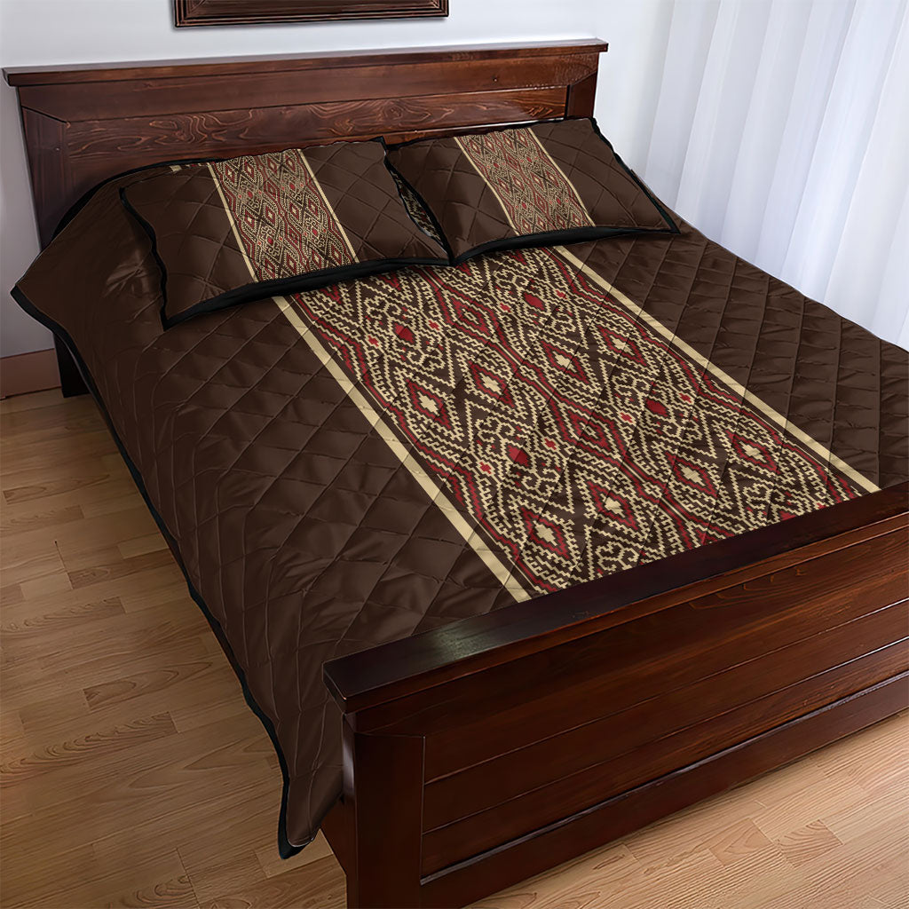 Mabuhay Philippines Festival Quilt Bed Set Tnalak Modern Filipiniana Inspired