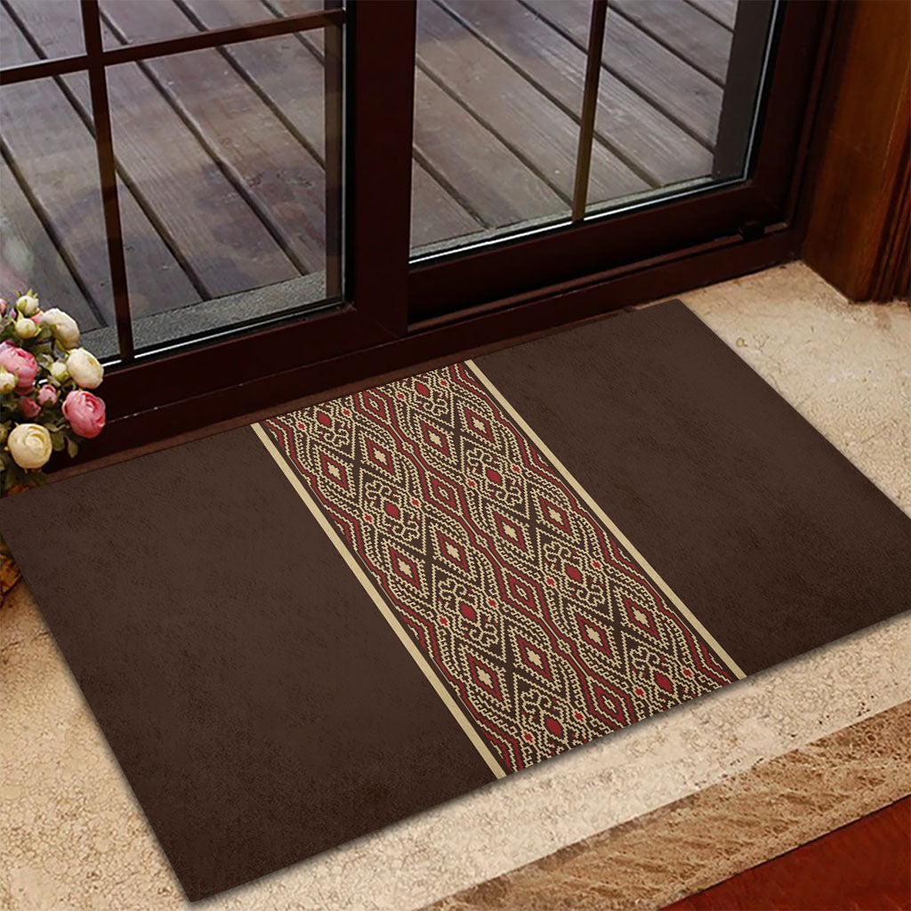 Mabuhay Philippines Festival Rubber Doormat Tnalak Modern Filipiniana Inspired