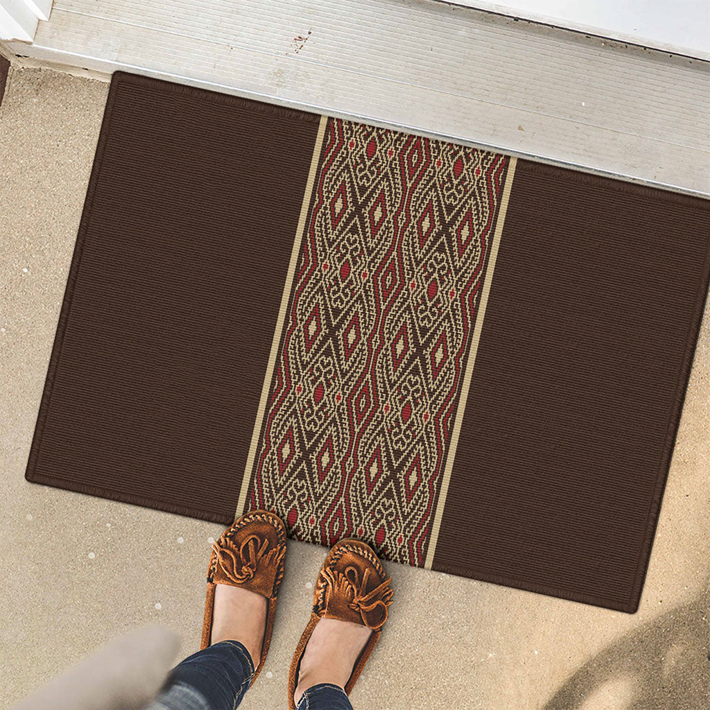 Mabuhay Philippines Festival Rubber Doormat Tnalak Modern Filipiniana Inspired