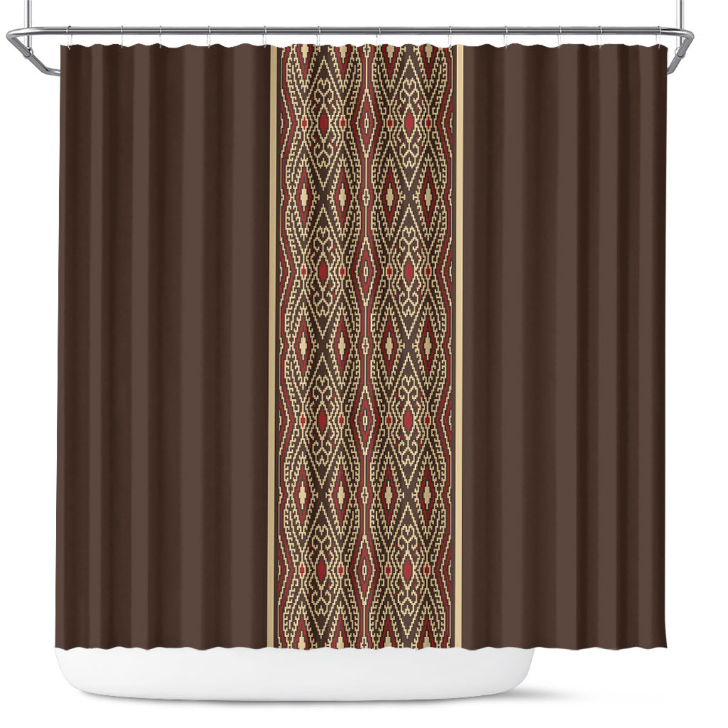 Mabuhay Philippines Festival Shower Curtain Tnalak Modern Filipiniana Inspired