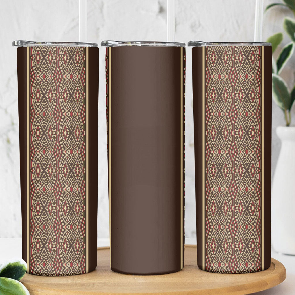 Mabuhay Philippines Festival Skinny Tumbler Tnalak Modern Filipiniana Inspired