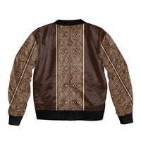 Mabuhay Philippines Festival Sleeve Zip Bomber Jacket Tnalak Modern Filipiniana Inspired
