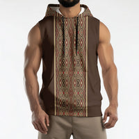 Mabuhay Philippines Festival Sleeveless Hoodie Tnalak Modern Filipiniana Inspired