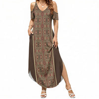Mabuhay Philippines Festival Summer Maxi Dress Tnalak Modern Filipiniana Inspired