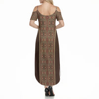 Mabuhay Philippines Festival Summer Maxi Dress Tnalak Modern Filipiniana Inspired