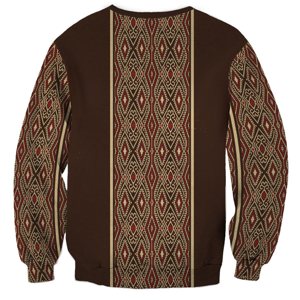 Mabuhay Philippines Festival Sweatshirt Tnalak Modern Filipiniana Inspired