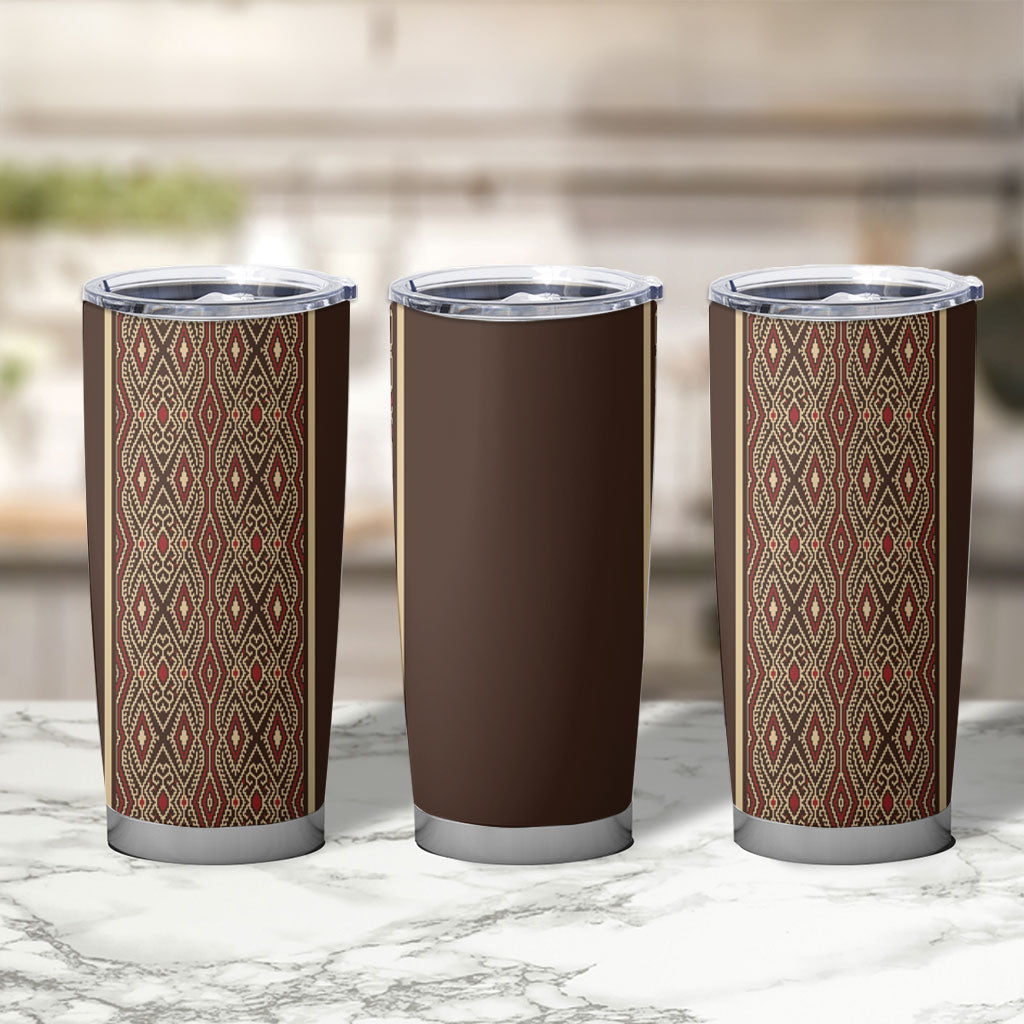 Mabuhay Philippines Festival Tumbler Cup Tnalak Modern Filipiniana Inspired