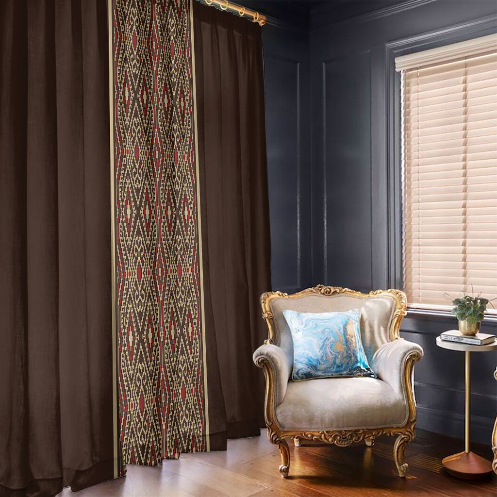 Mabuhay Philippines Festival Window Curtain Tnalak Modern Filipiniana Inspired