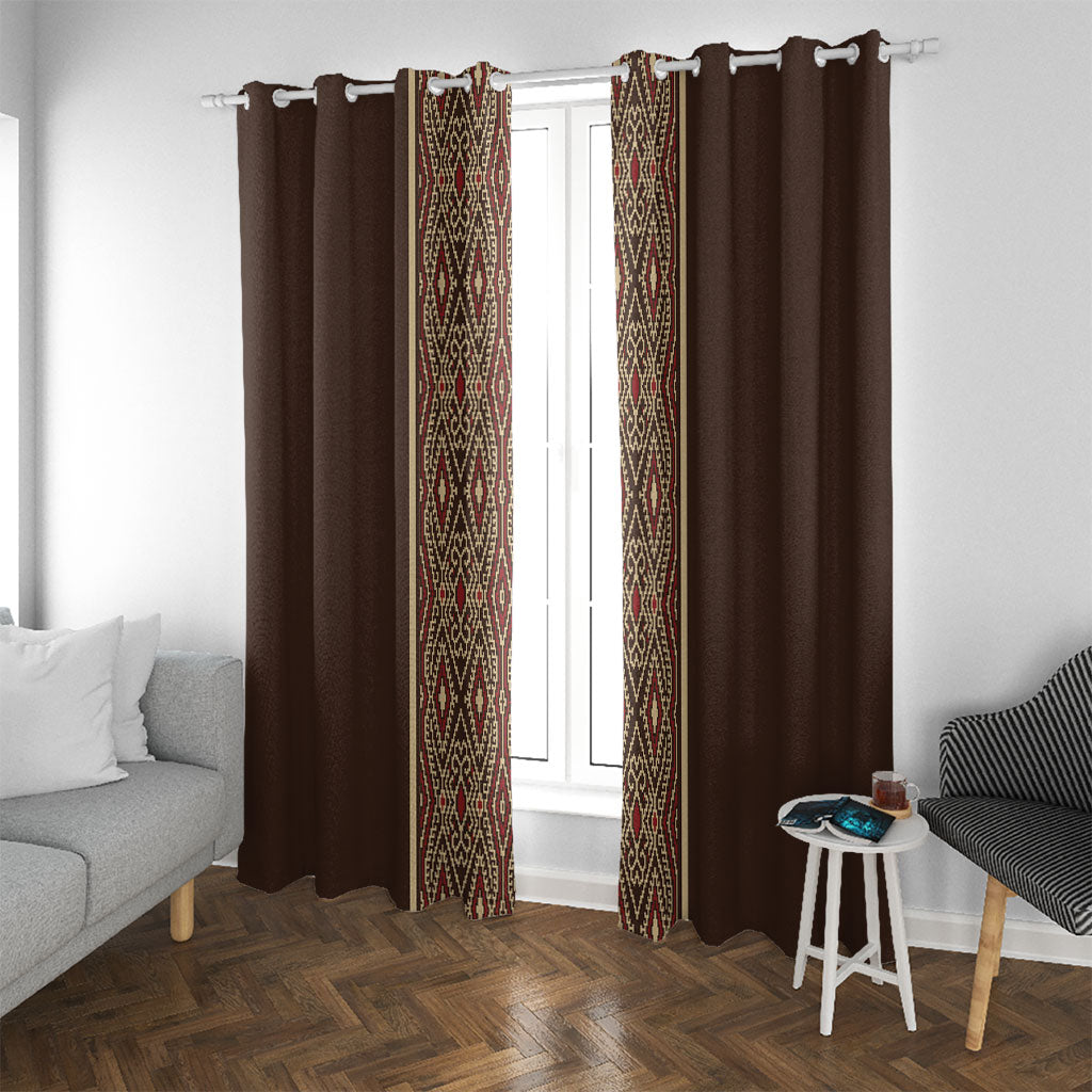Mabuhay Philippines Festival Window Curtain Tnalak Modern Filipiniana Inspired