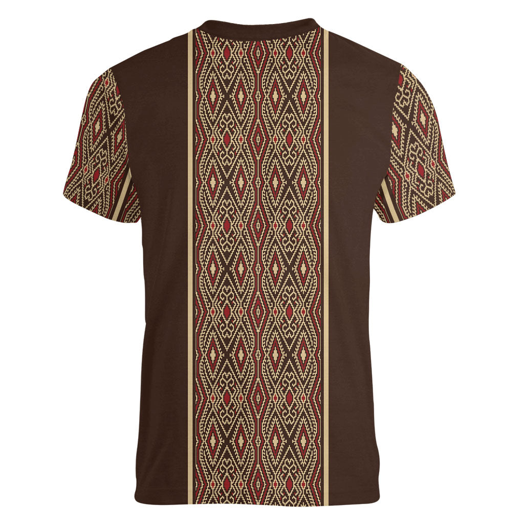 Mabuhay Philippines Festival Women V-Neck T-Shirt Tnalak Modern Filipiniana Inspired