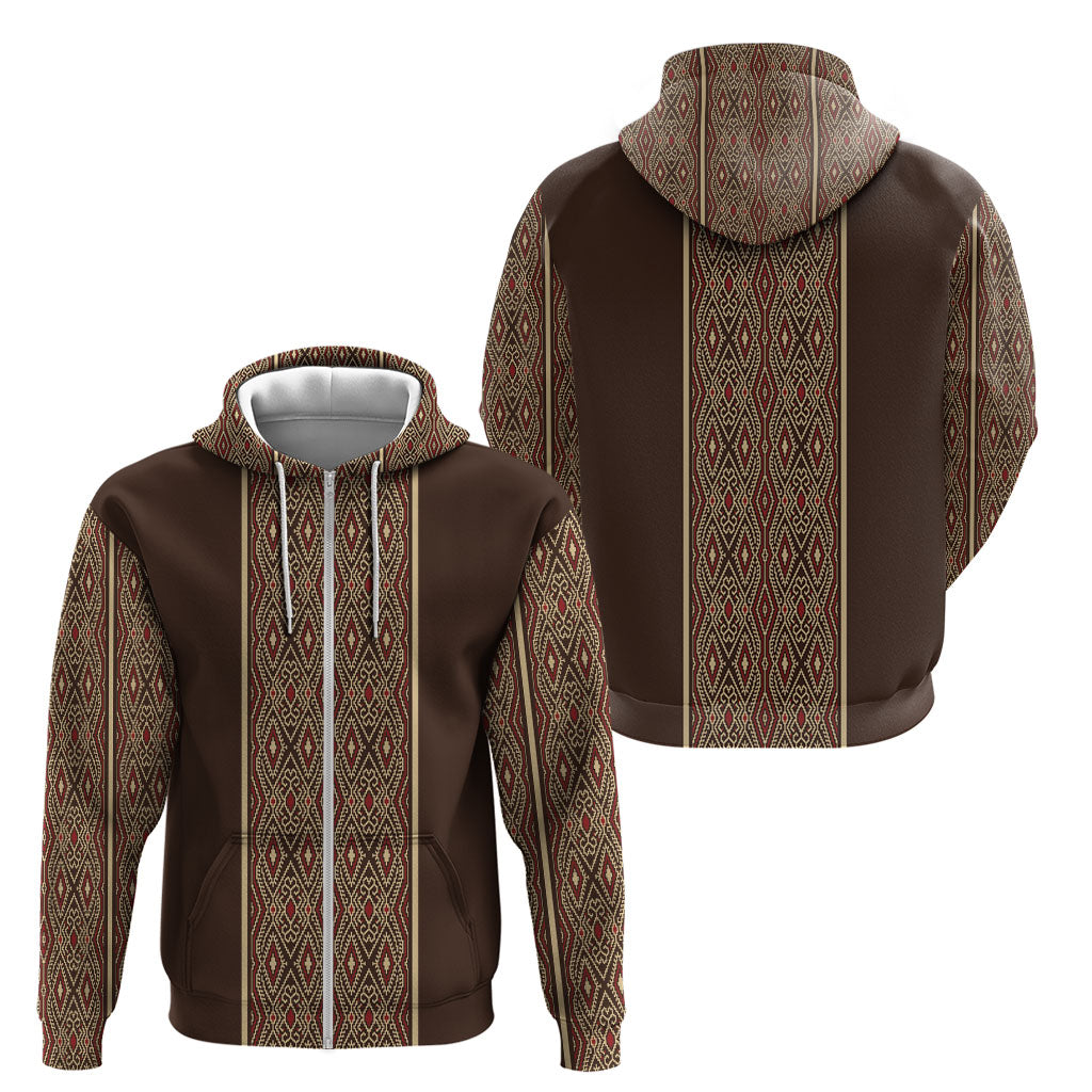 Mabuhay Philippines Festival Zip Hoodie Tnalak Modern Filipiniana Inspired