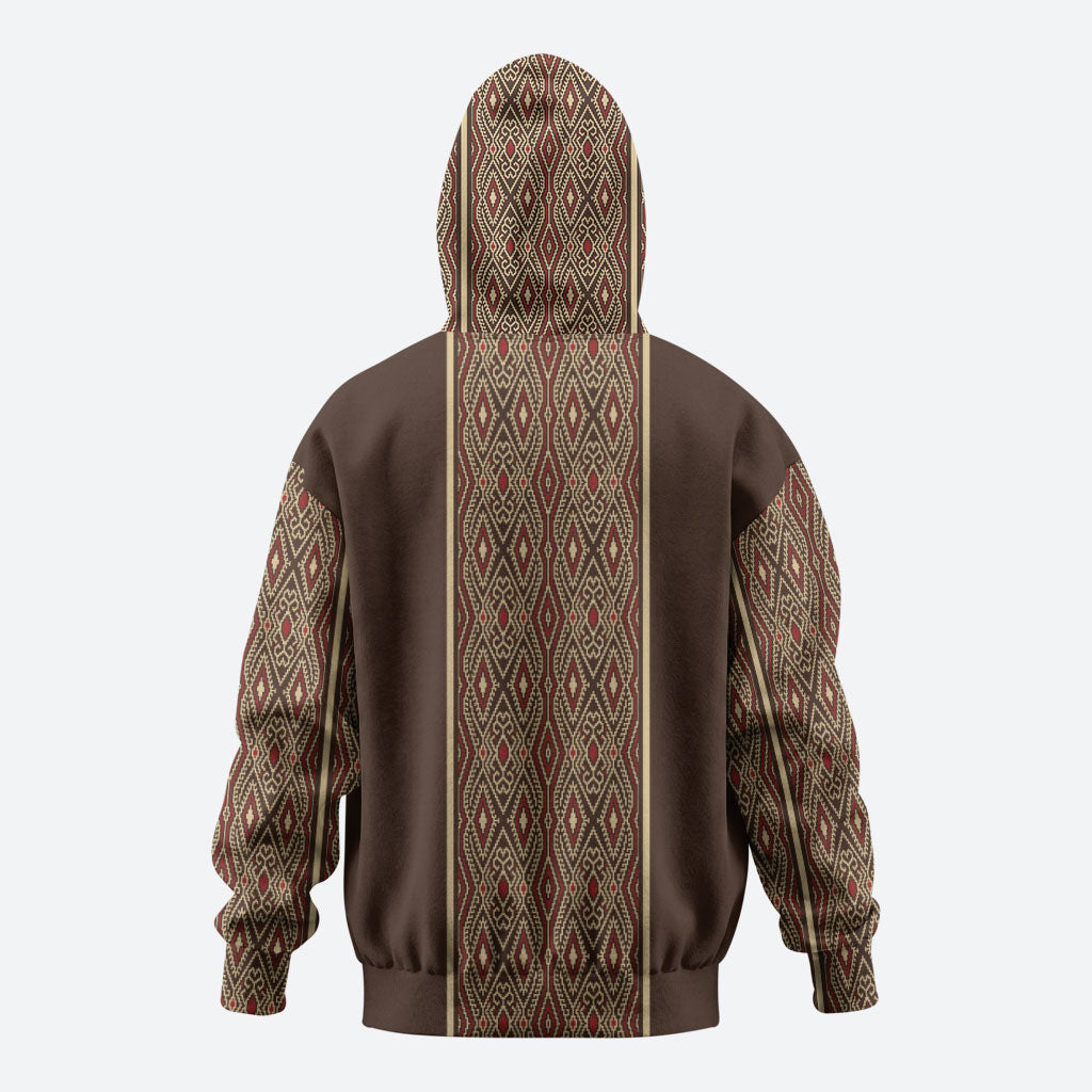 Mabuhay Philippines Festival Zip Hoodie Tnalak Modern Filipiniana Inspired