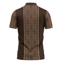 Mabuhay Philippines Festival Zipper Polo Shirt Tnalak Modern Filipiniana Inspired