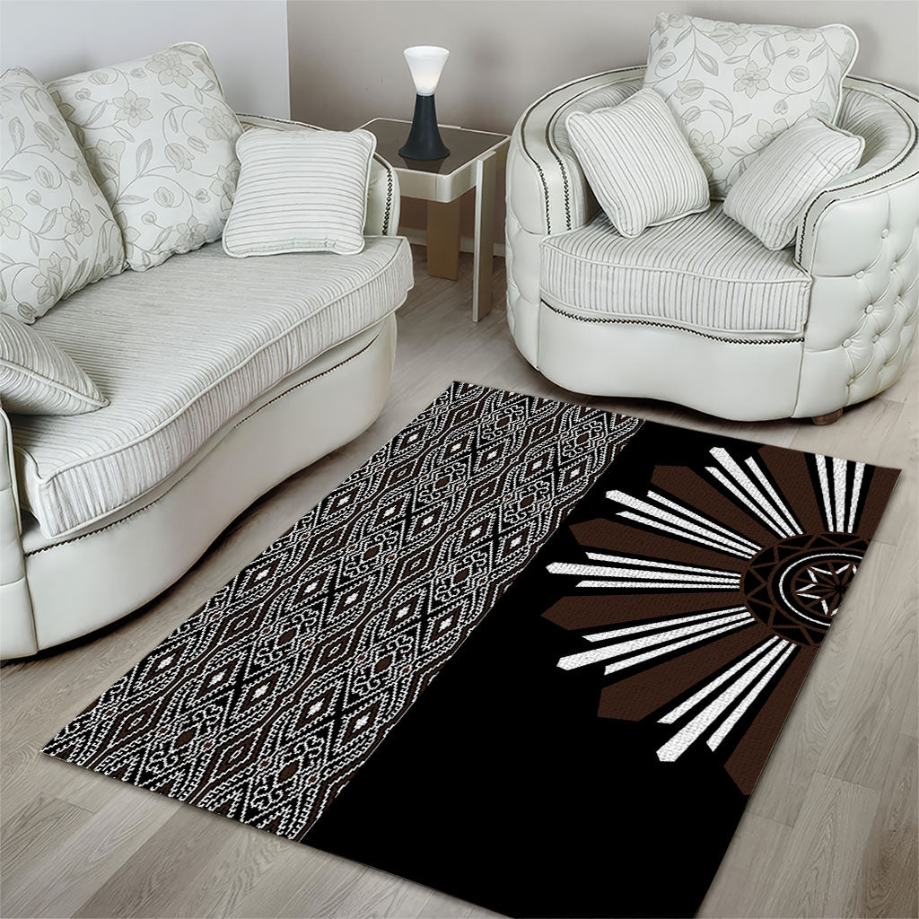 Mabuhay Philippines Festival Area Rug Araw Tnalak Modern Filipiniana Inspired