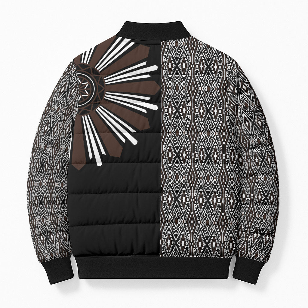 Mabuhay Philippines Festival Bomber Puffer Jacket Araw Tnalak Modern Filipiniana Inspired
