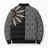 Mabuhay Philippines Festival Bomber Puffer Jacket Araw Tnalak Modern Filipiniana Inspired