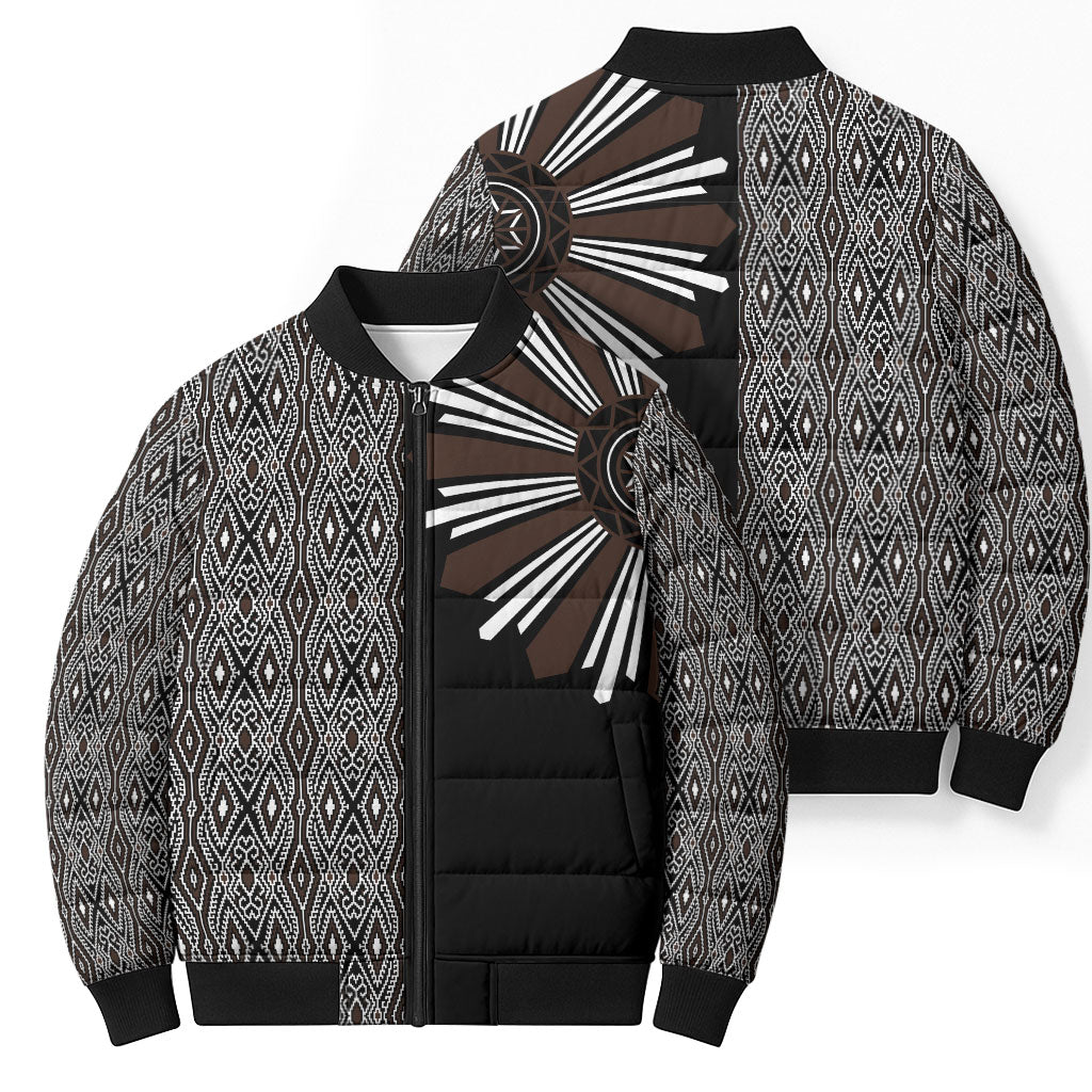 Mabuhay Philippines Festival Bomber Puffer Jacket Araw Tnalak Modern Filipiniana Inspired