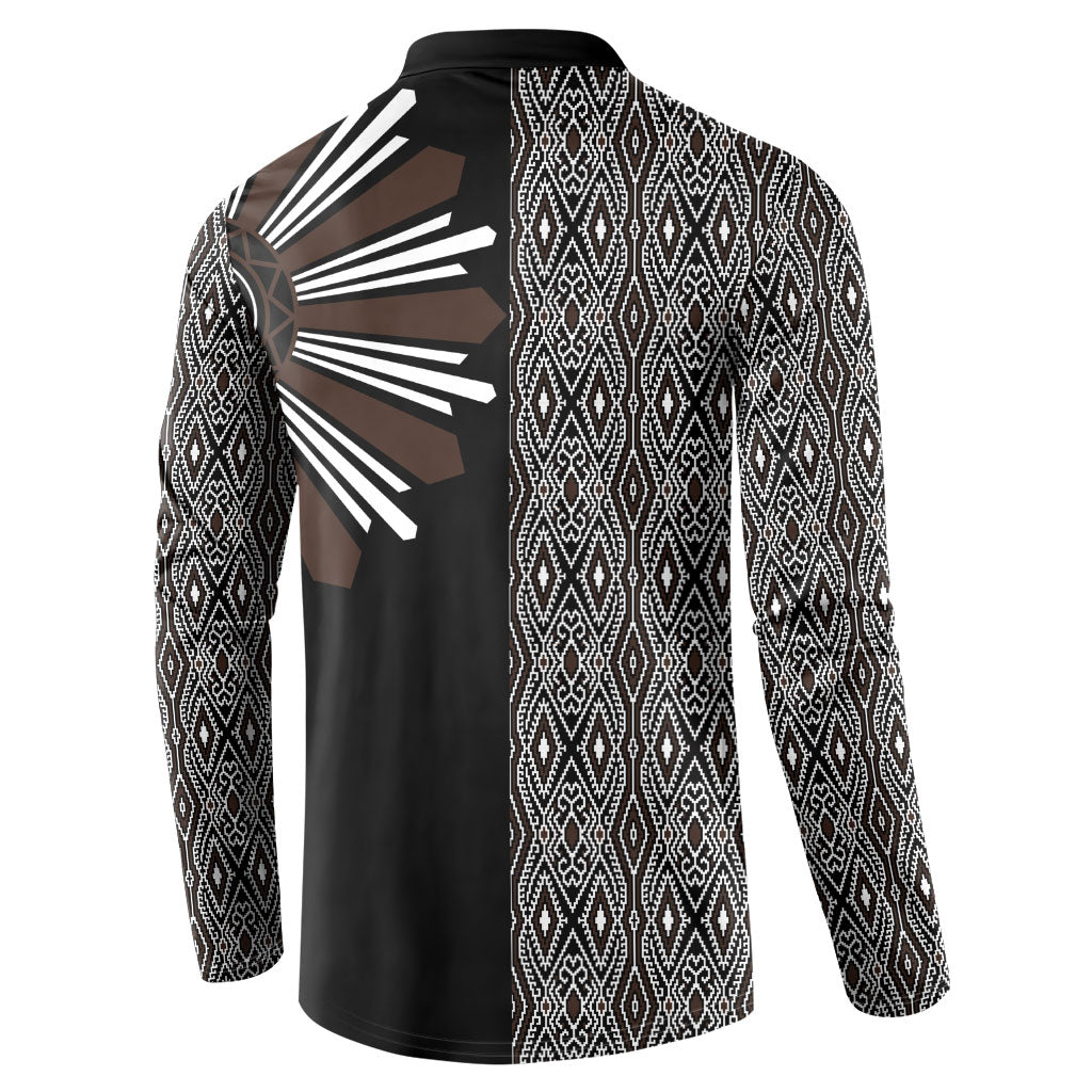 Mabuhay Philippines Festival Button Sweatshirt Araw Tnalak Modern Filipiniana Inspired