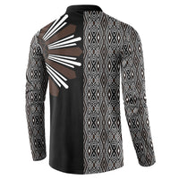 Mabuhay Philippines Festival Button Sweatshirt Araw Tnalak Modern Filipiniana Inspired