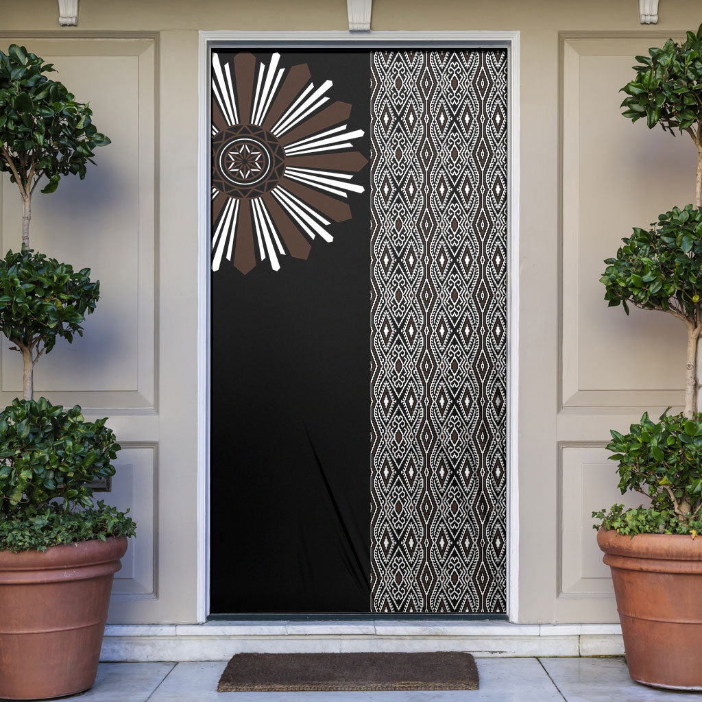 Mabuhay Philippines Festival Door Cover Araw Tnalak Modern Filipiniana Inspired