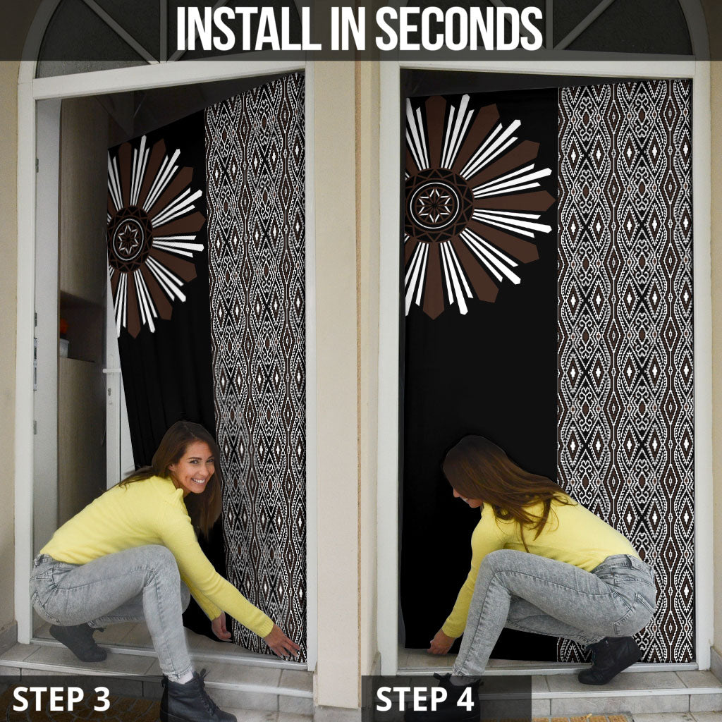 Mabuhay Philippines Festival Door Cover Araw Tnalak Modern Filipiniana Inspired