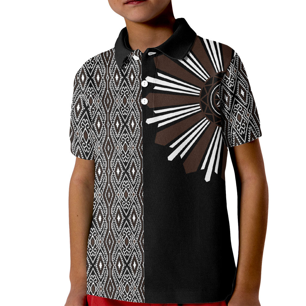 Mabuhay Philippines Festival Kid Polo Shirt Araw Tnalak Modern Filipiniana Inspired