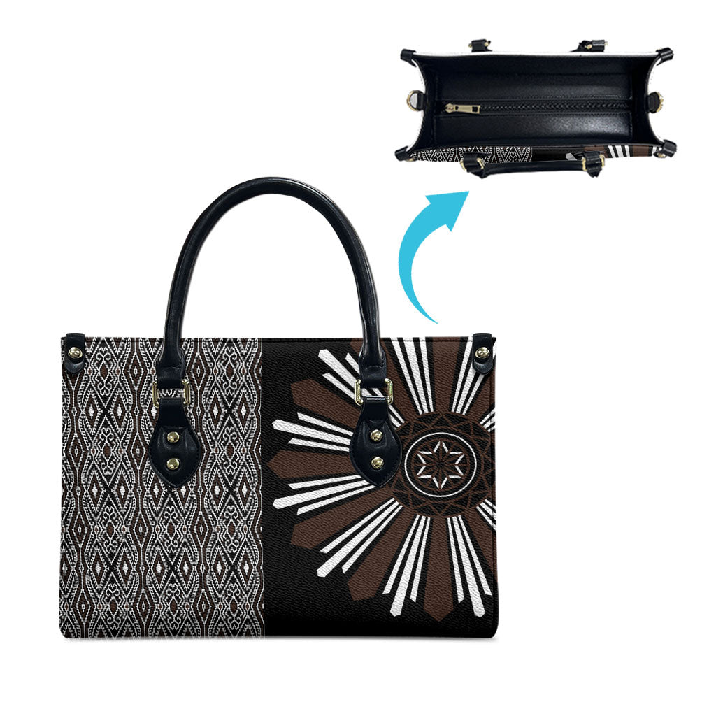 Mabuhay Philippines Festival Leather Bag Araw Tnalak Modern Filipiniana Inspired