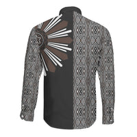 Mabuhay Philippines Festival Long Sleeve Button Shirt Araw Tnalak Modern Filipiniana Inspired