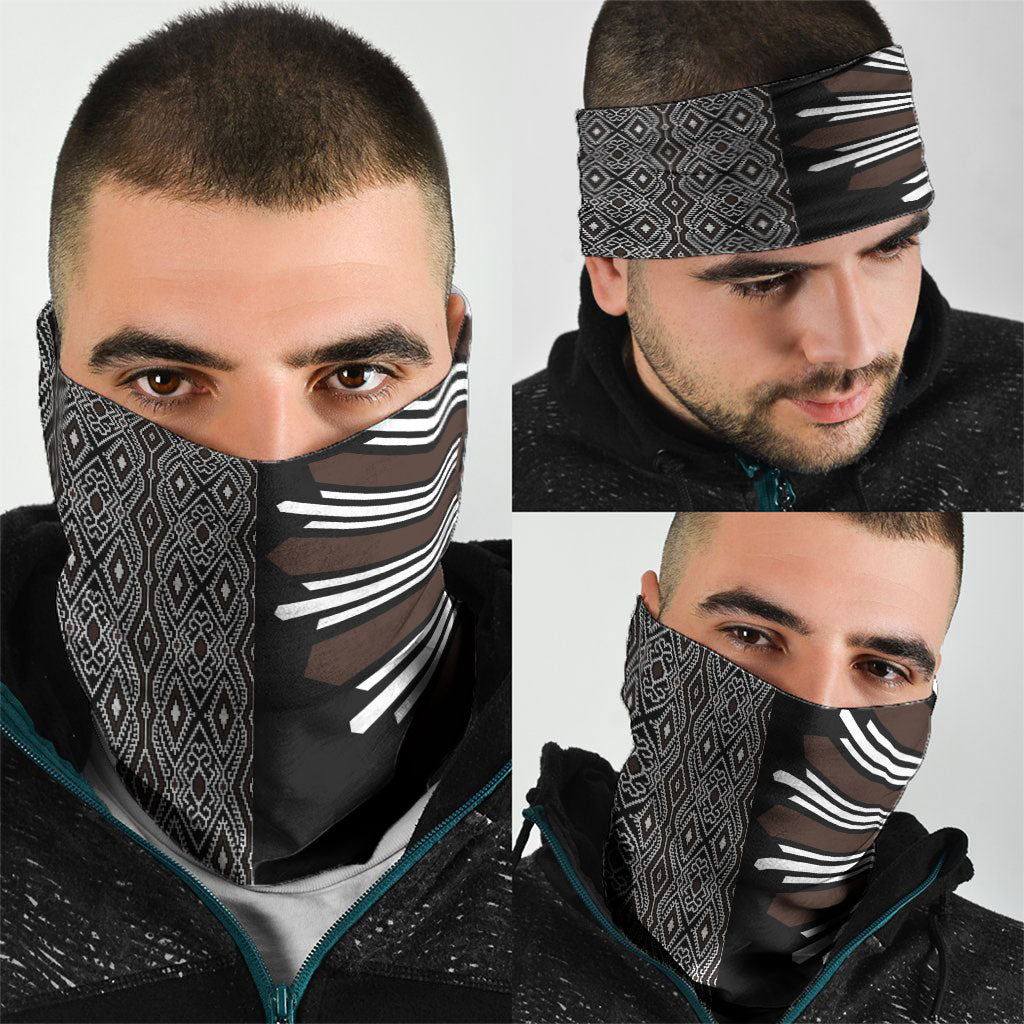 Mabuhay Philippines Festival Neck Gaiter Araw Tnalak Modern Filipiniana Inspired