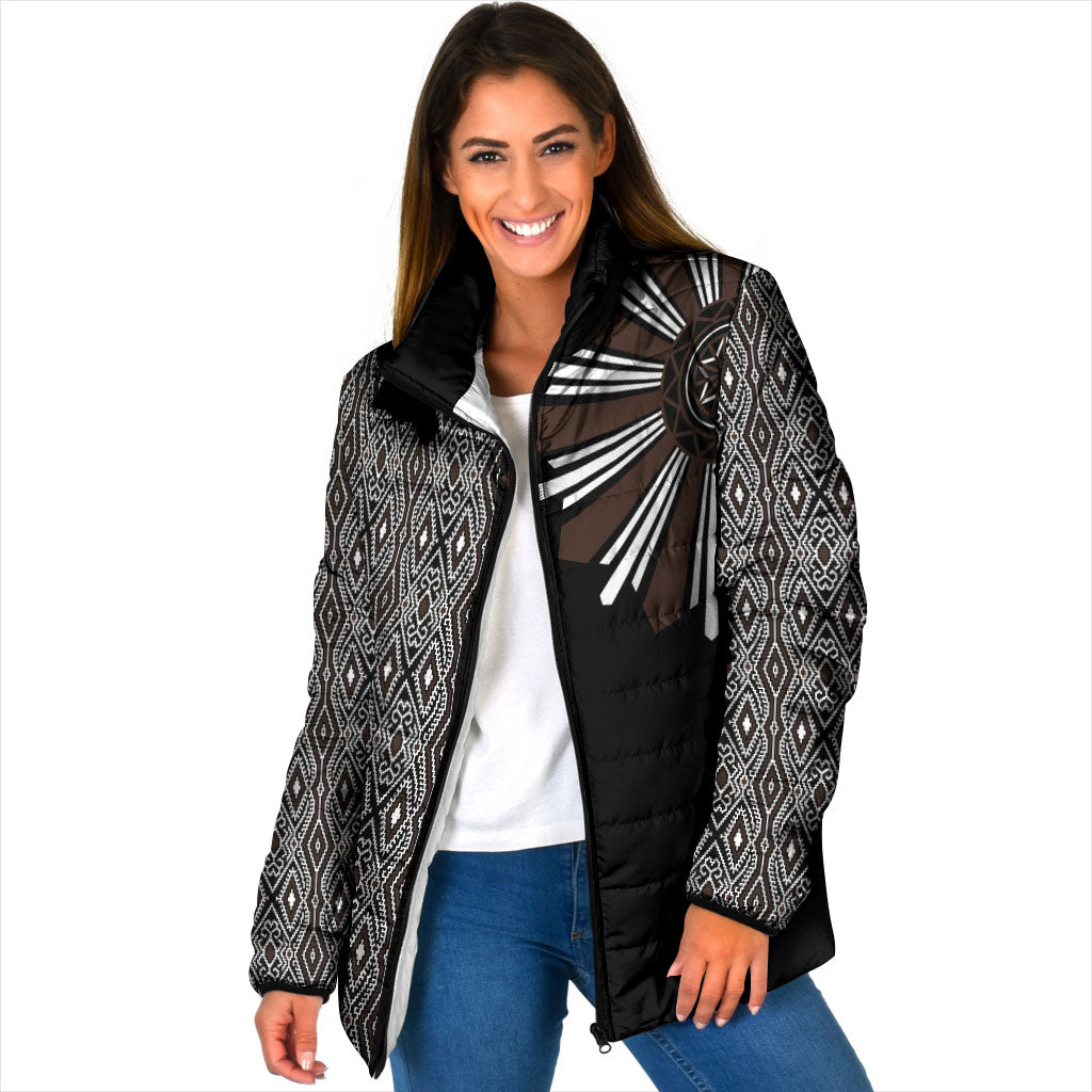 Mabuhay Philippines Festival Padded Jacket Araw Tnalak Modern Filipiniana Inspired