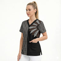 Mabuhay Philippines Festival Scrub Top Araw Tnalak Modern Filipiniana Inspired