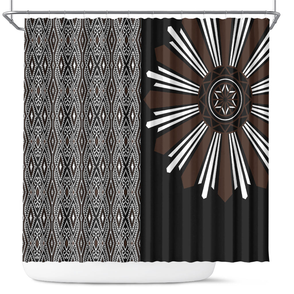 Mabuhay Philippines Festival Shower Curtain Araw Tnalak Modern Filipiniana Inspired