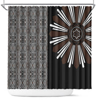 Mabuhay Philippines Festival Shower Curtain Araw Tnalak Modern Filipiniana Inspired