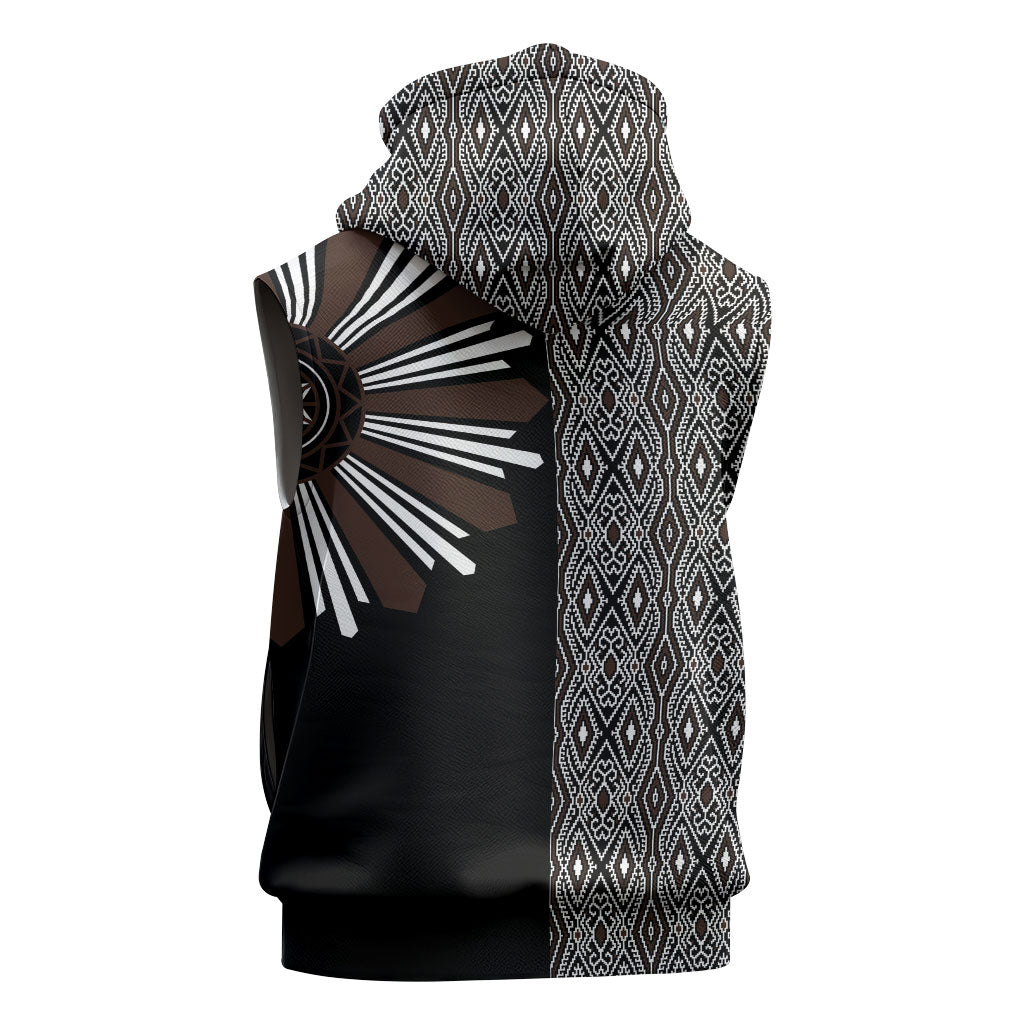 Mabuhay Philippines Festival Sleeveless Hoodie Araw Tnalak Modern Filipiniana Inspired
