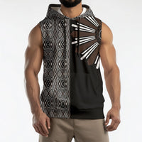 Mabuhay Philippines Festival Sleeveless Hoodie Araw Tnalak Modern Filipiniana Inspired