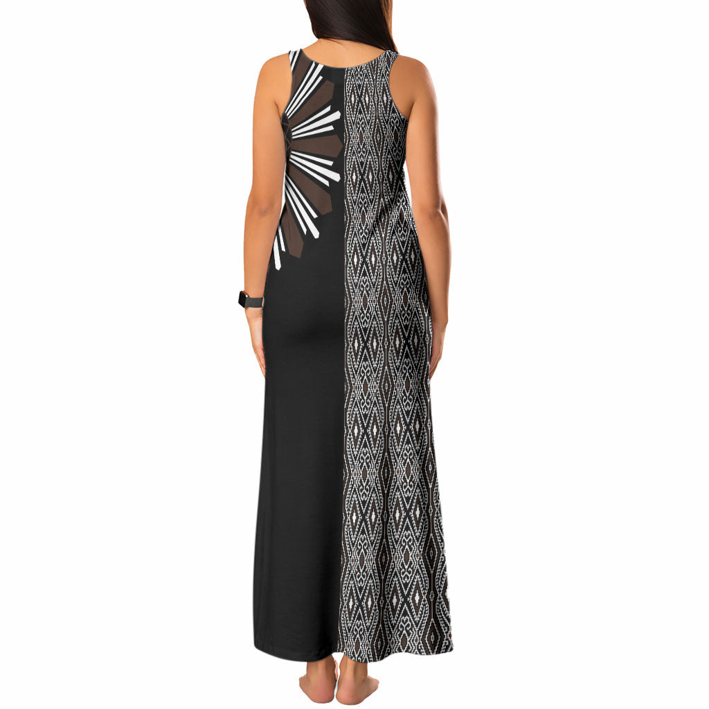 Mabuhay Philippines Festival Tank Maxi Dress Araw Tnalak Modern Filipiniana Inspired