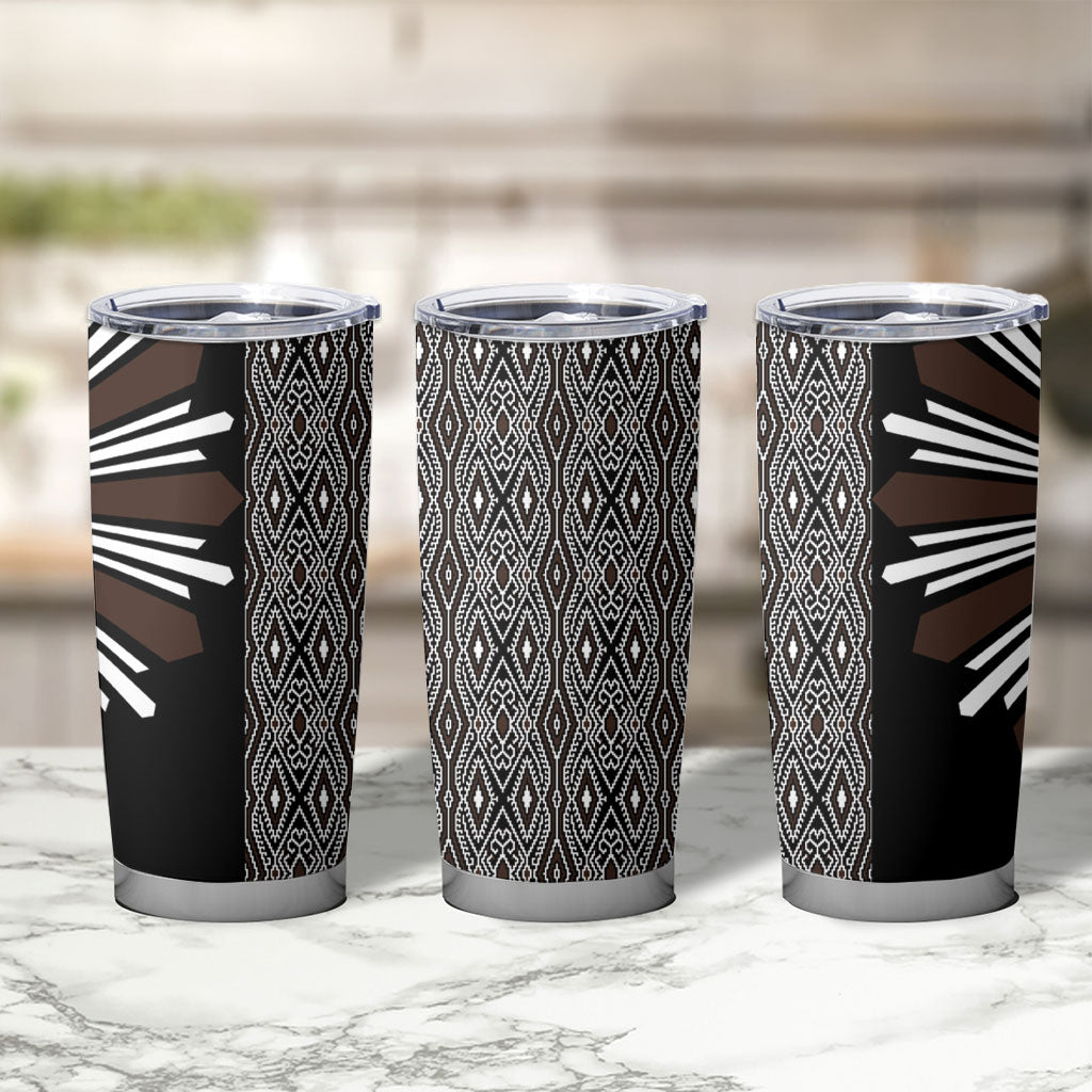 Mabuhay Philippines Festival Tumbler Cup Araw Tnalak Modern Filipiniana Inspired