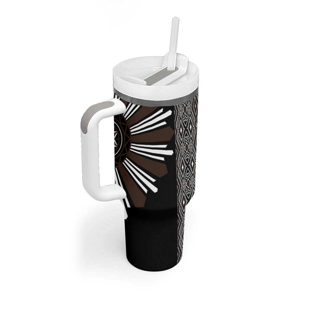 Mabuhay Philippines Festival Tumbler With Handle Araw Tnalak Modern Filipiniana Inspired