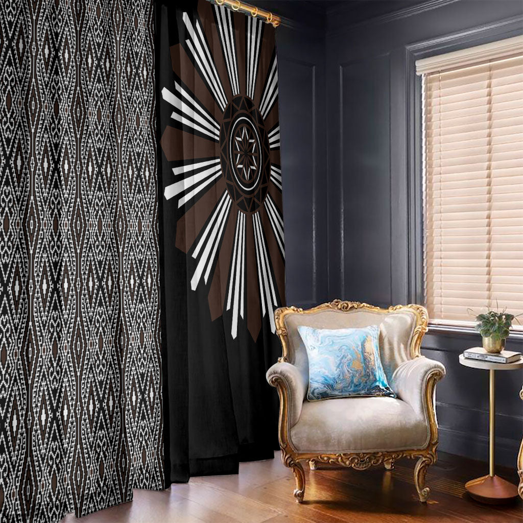 Mabuhay Philippines Festival Window Curtain Araw Tnalak Modern Filipiniana Inspired