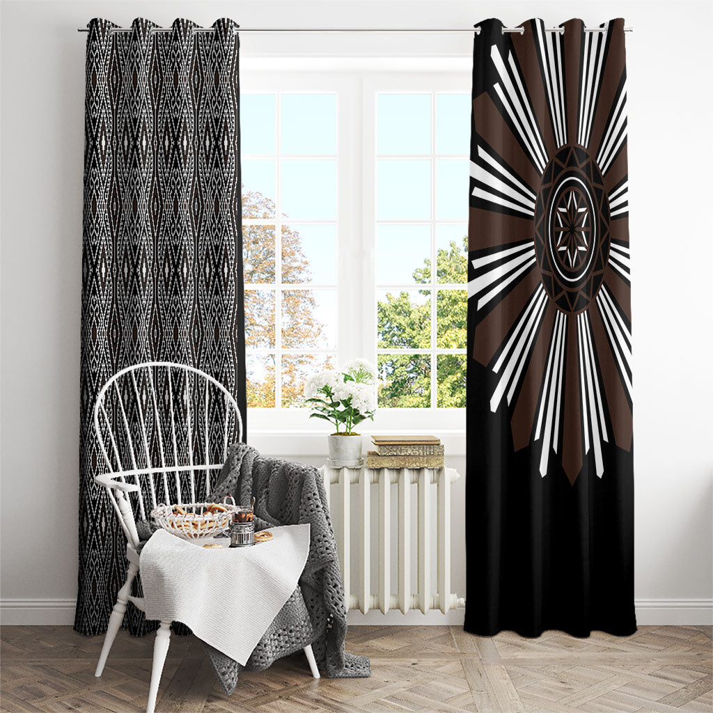 Mabuhay Philippines Festival Window Curtain Araw Tnalak Modern Filipiniana Inspired