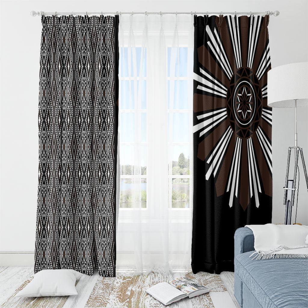 Mabuhay Philippines Festival Window Curtain Araw Tnalak Modern Filipiniana Inspired