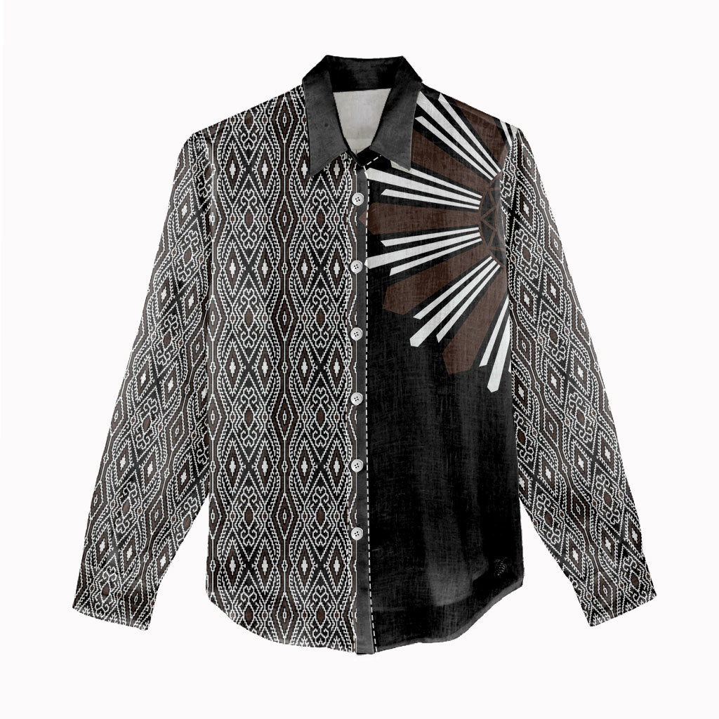 Mabuhay Philippines Festival Women Casual Shirt Araw Tnalak Modern Filipiniana Inspired