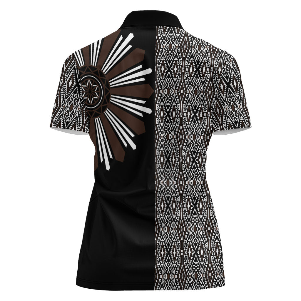 Mabuhay Philippines Festival Women Polo Shirt Araw Tnalak Modern Filipiniana Inspired