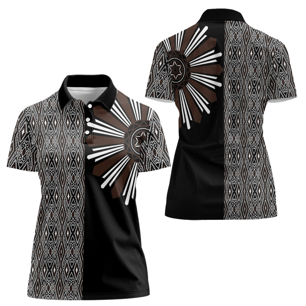 Mabuhay Philippines Festival Women Polo Shirt Araw Tnalak Modern Filipiniana Inspired