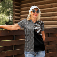 Mabuhay Philippines Festival Women Polo Shirt Araw Tnalak Modern Filipiniana Inspired