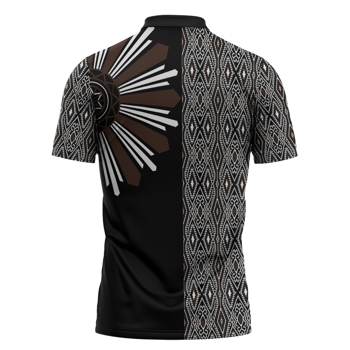 Mabuhay Philippines Festival Zipper Polo Shirt Araw Tnalak Modern Filipiniana Inspired