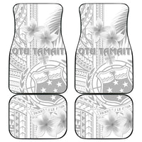 Samoa White Sunday Car Mats Manuia le Aso Sa o Tamaiti Polynesian Plumeria - Wonder Print Shop