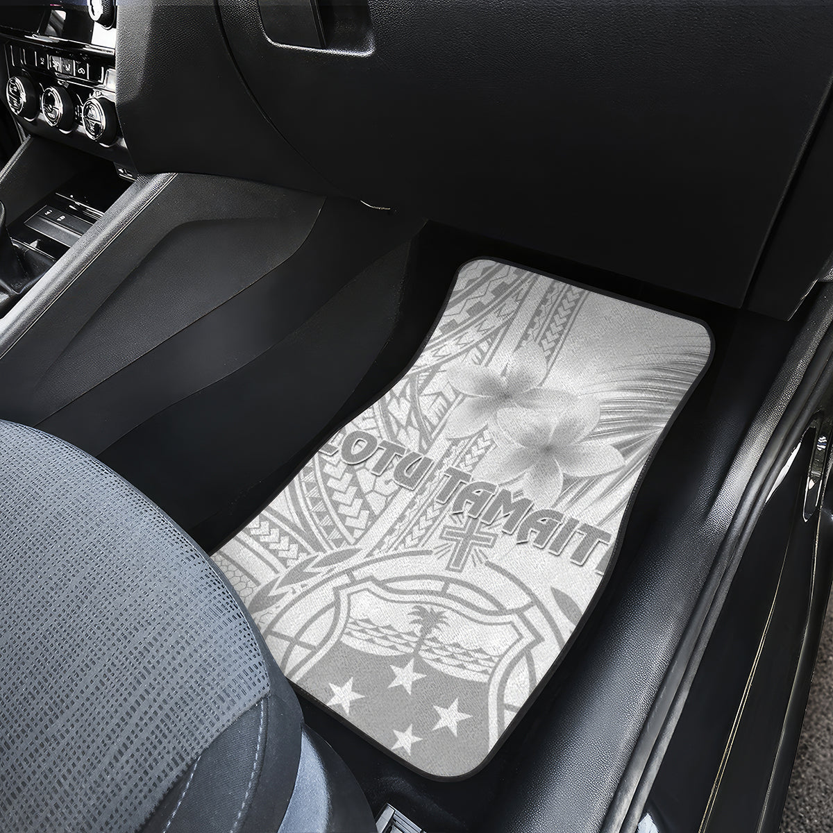 Samoa White Sunday Car Mats Manuia le Aso Sa o Tamaiti Polynesian Plumeria - Wonder Print Shop