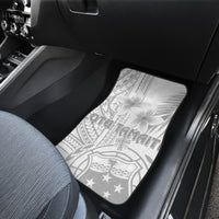 Samoa White Sunday Car Mats Manuia le Aso Sa o Tamaiti Polynesian Plumeria - Wonder Print Shop